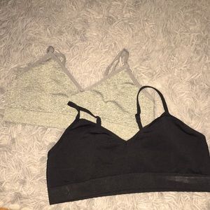 Cat and Jack XL black and grey training bra sports bra children size XL